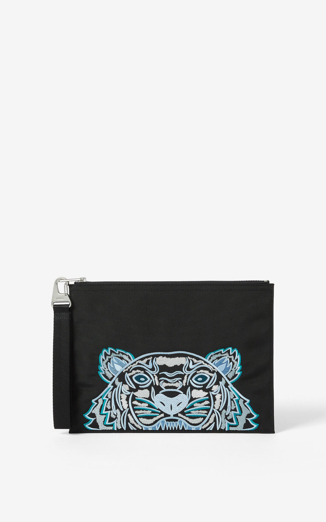 Kenzo Large canvas Kampus Tiger Wallet Black For Womens 9683IADQY